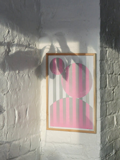 Pink & Silver Screen Print - Re - leaf