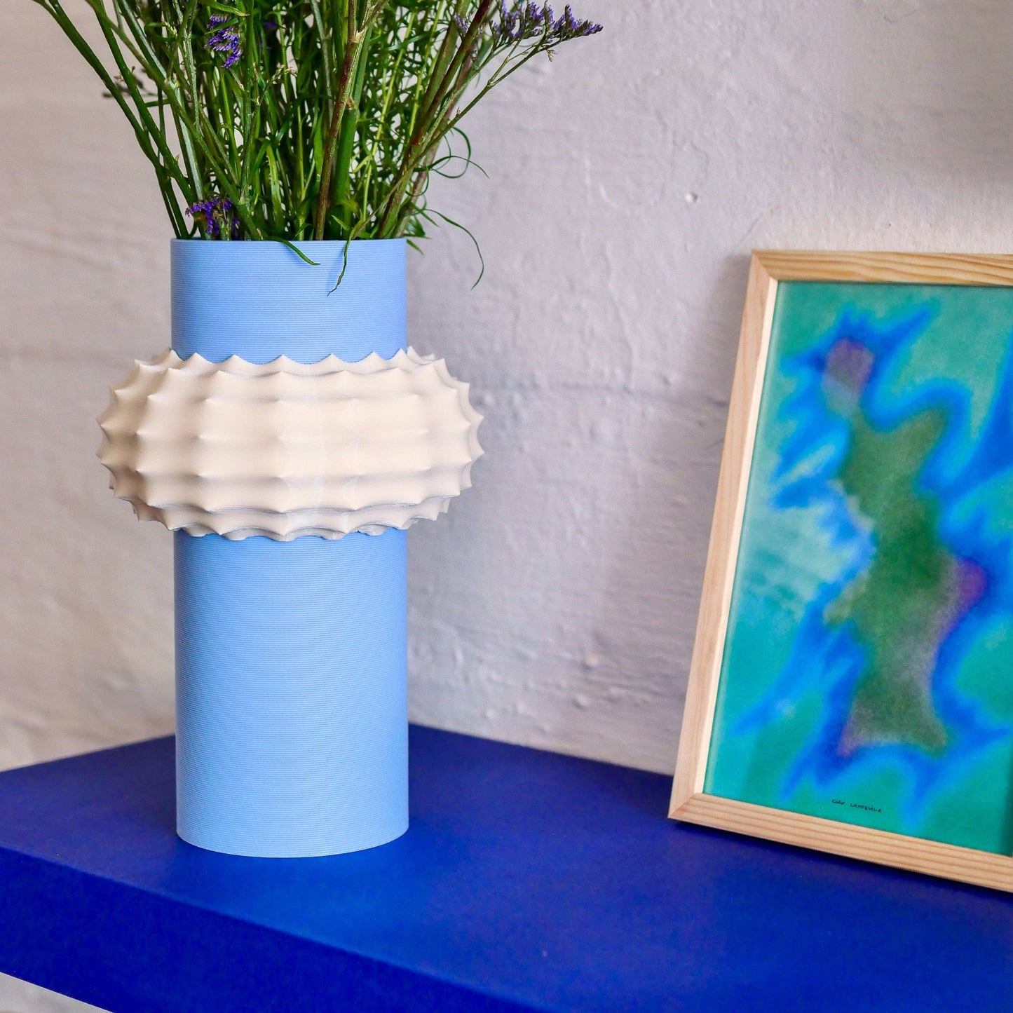 POP Modular Vase Blue Light and Cream - Re - leaf