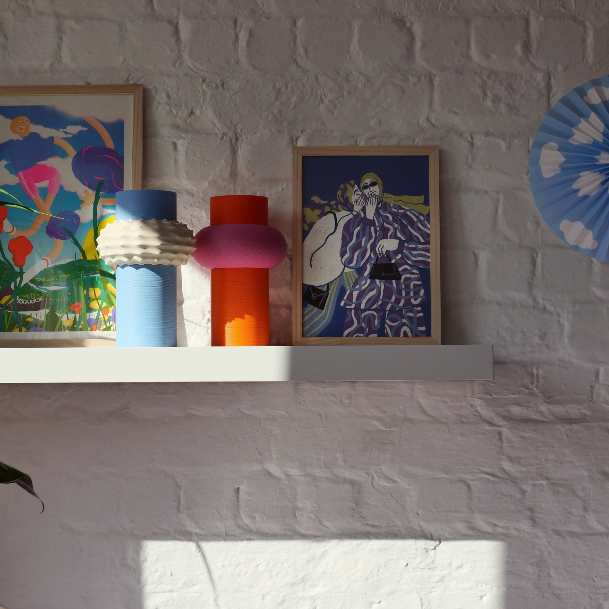POP Modular Vase Blue Light and Cream - Re - leaf