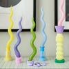 Ripple candle lime green - Re - leaf