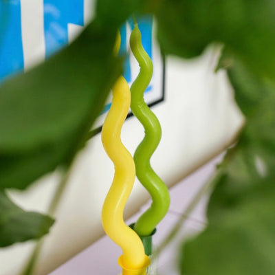 Ripple candle yellow - Re-leaf