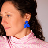 Royal blue arch earrings - Re - leaf