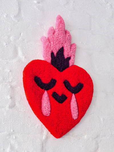 Sacred Heart Wall Tapestry - Red & Pink - Re - leaf