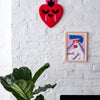 Sacred Heart Wall Tapestry - Red & Pink - Re - leaf