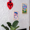 Sacred Heart Wall Tapestry - Red & Pink - Re - leaf