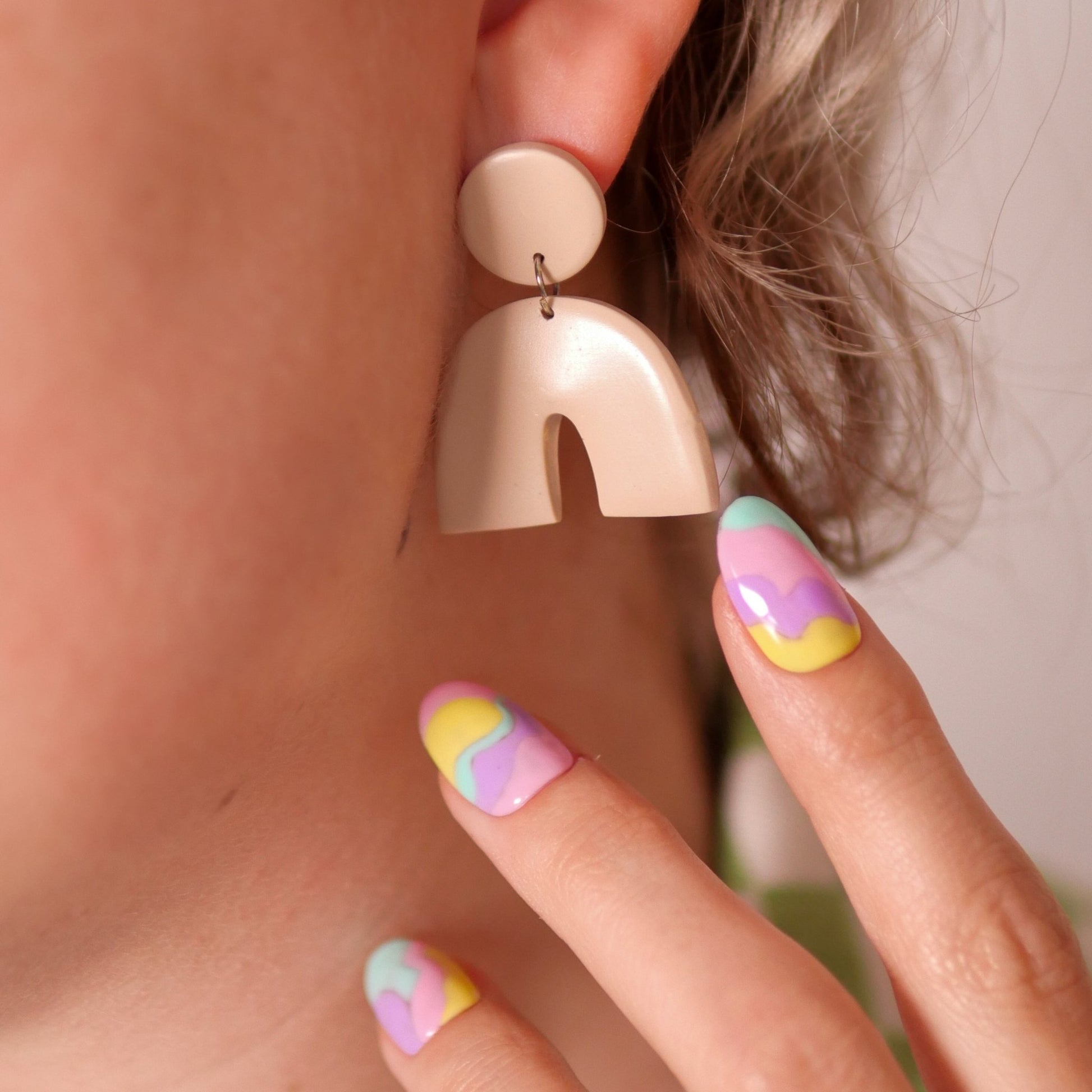 Sand arch earrings - Re - leaf
