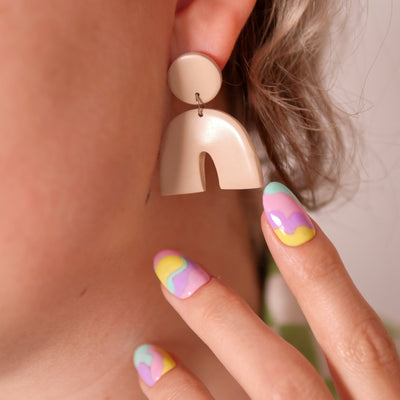 Sand arch earrings - Re - leaf