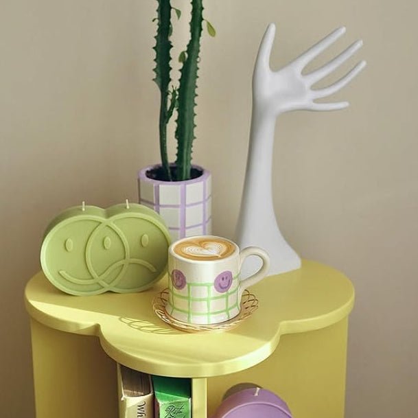 Smiley mug cream & green - Re - leaf
