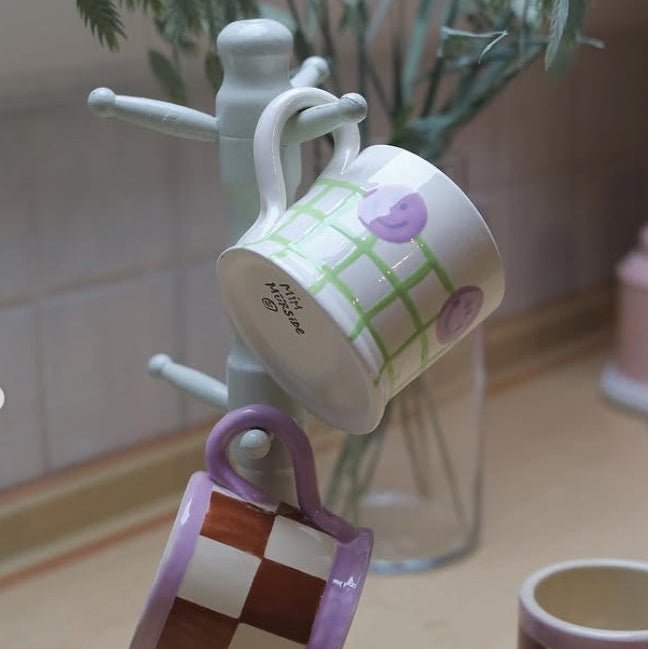 Smiley mug cream & green - Re - leaf