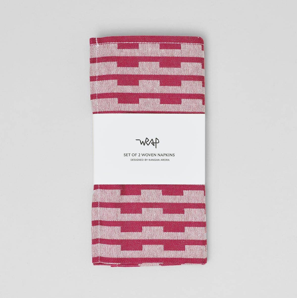 Stripes Burgundy/Natural Napkin - Re - leaf