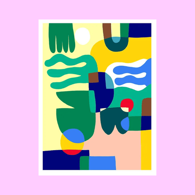 Teal A3 Print - Re - leaf