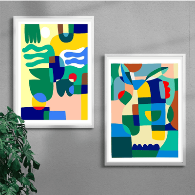 Teal A3 Print - Re - leaf