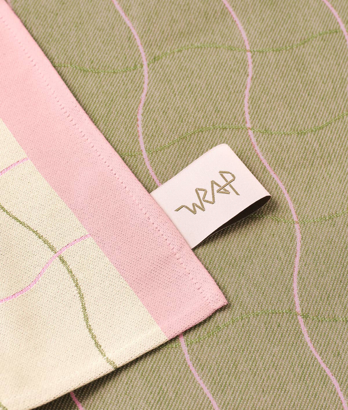 Wave Grid Natural Cotton Tea Towel - Re - leaf
