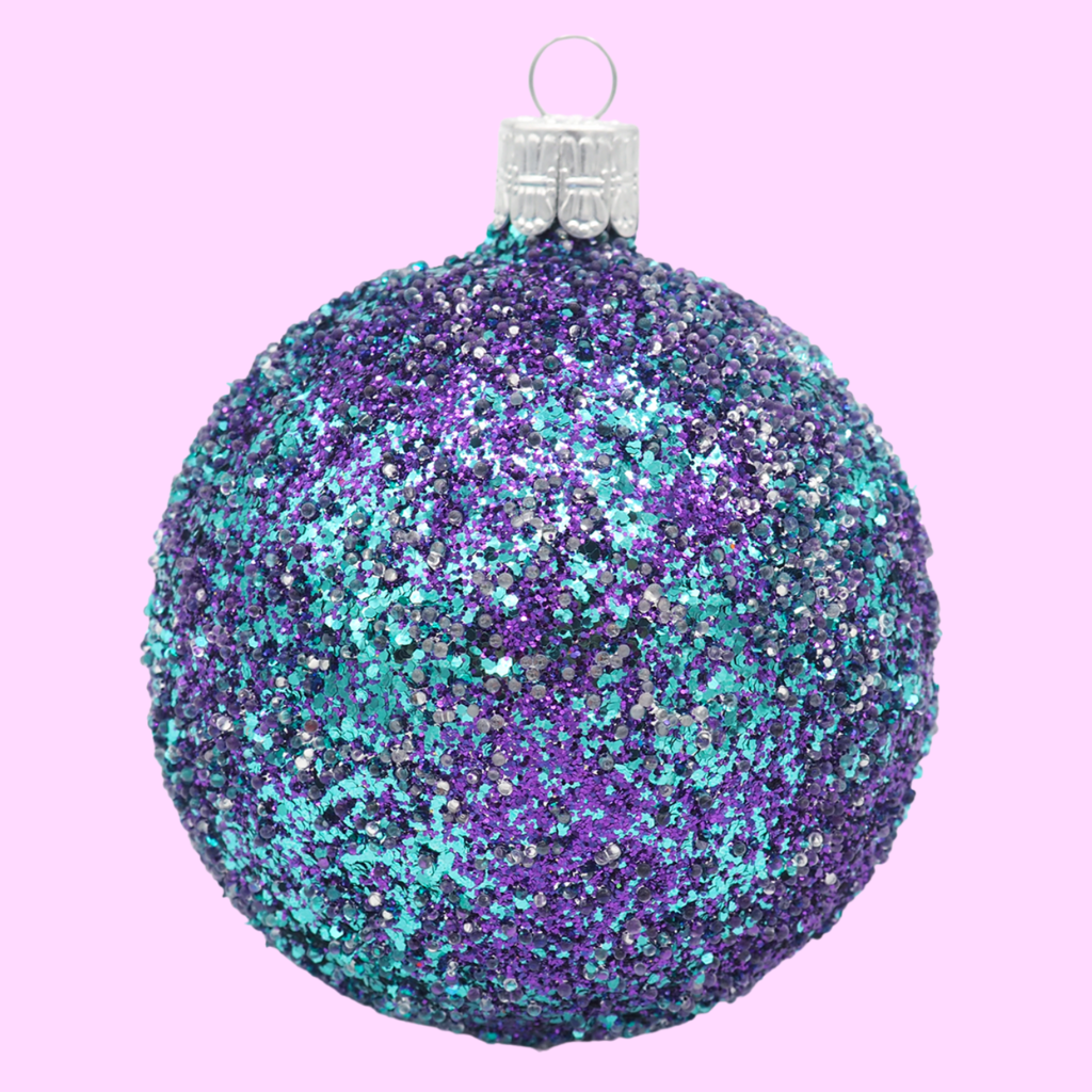 Twinkle bauble Christmas decoration Blue/Purple - Re-leaf