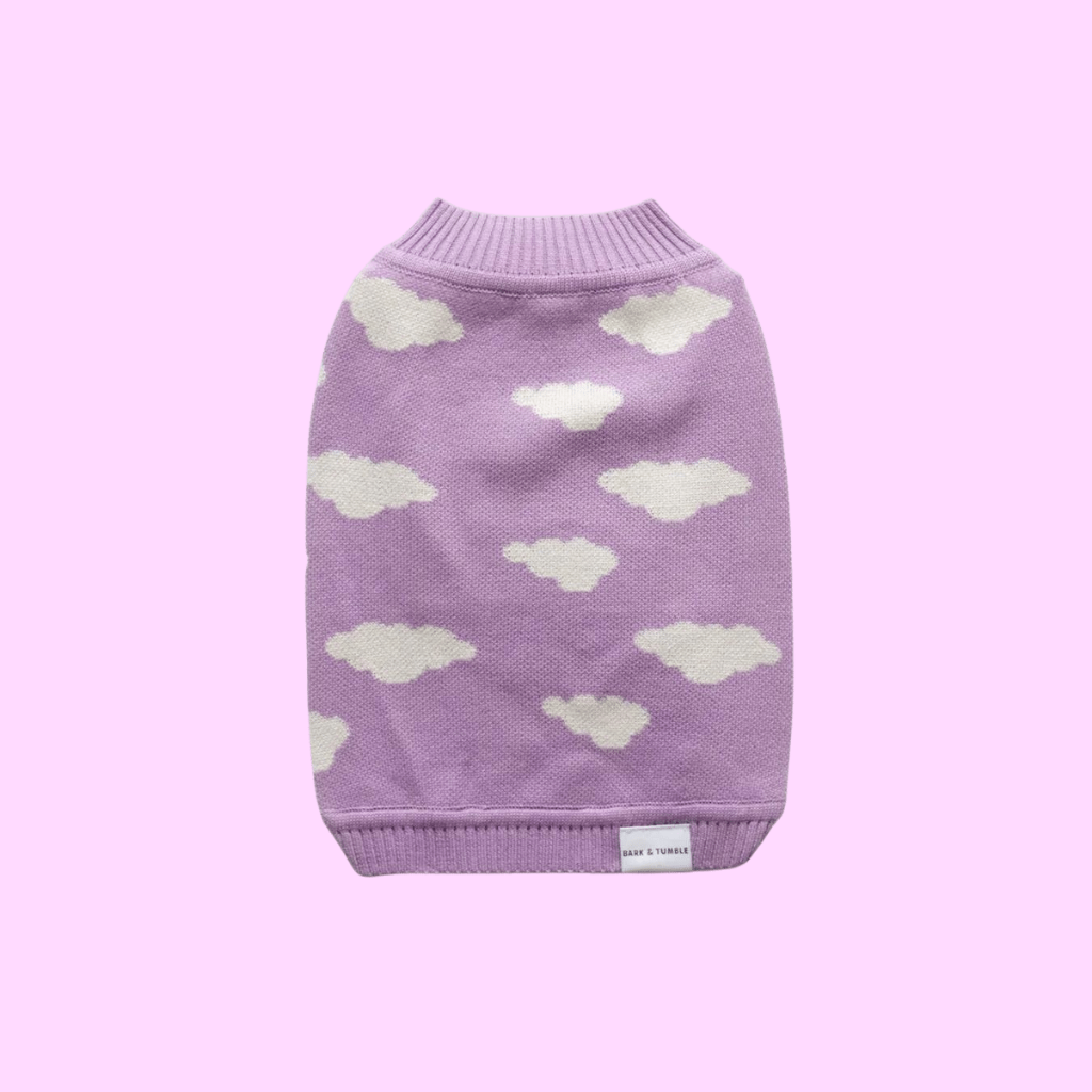 Never Stop Dreaming Dog Knit Jumper Lilac