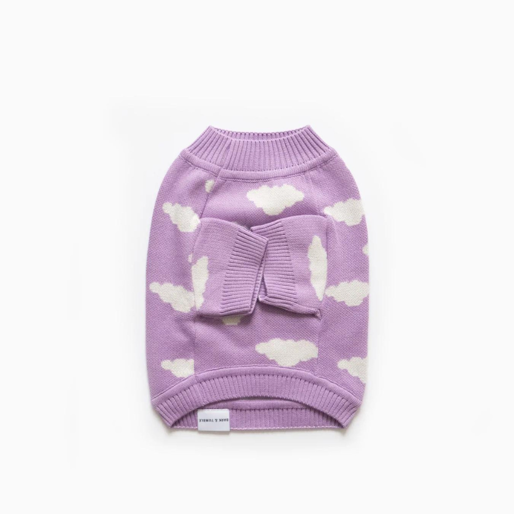 Never Stop Dreaming Dog Knit Jumper Lilac