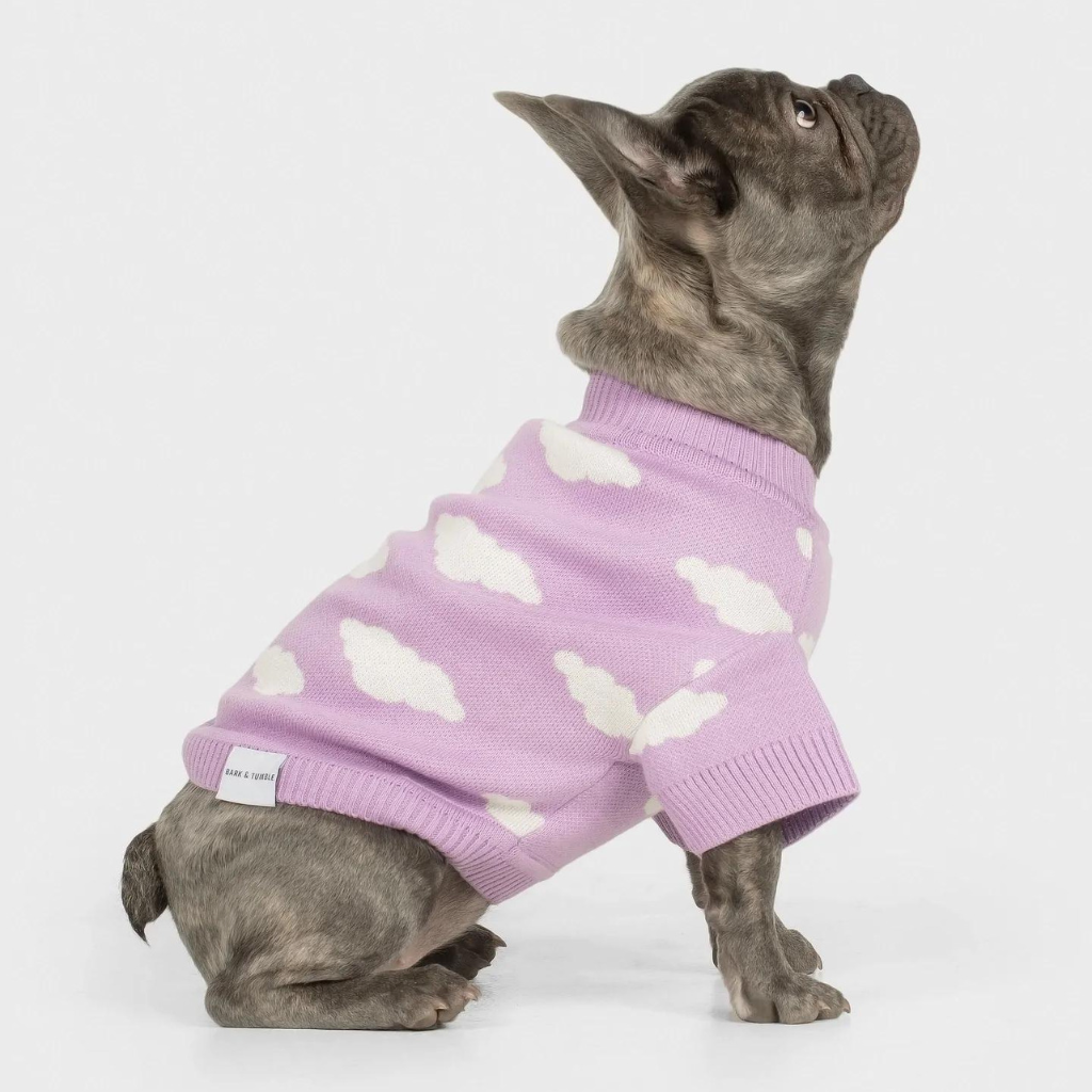 Never Stop Dreaming Dog Knit Jumper Lilac