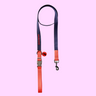 Sonia Dog Leash Vermillion and Cherry - Re-leaf