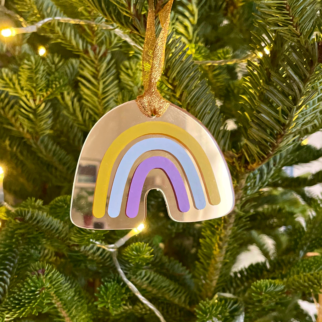 Rainbow Christmas Bauble - Re-leaf