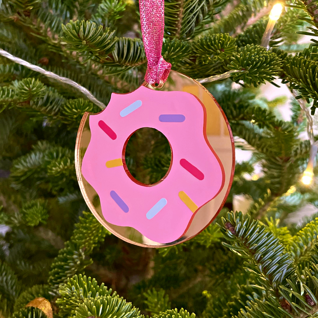 Doughnut Christmas Bauble - Re-leaf