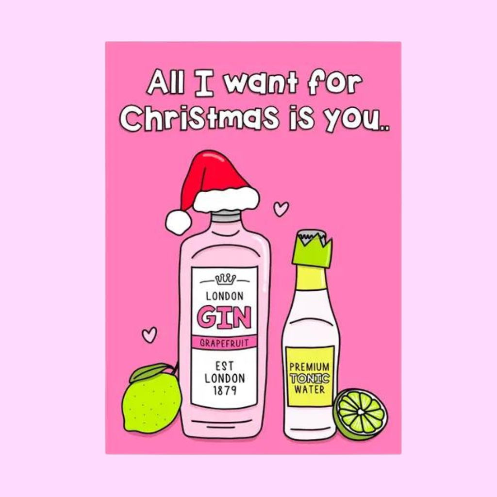 Gin and Tonic Christmas Card - Re-leaf