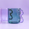 Colorful Ear Glass Mug - Green and Lilac