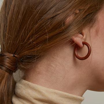 Alina earrings - Williamsburg brick - Re-leaf