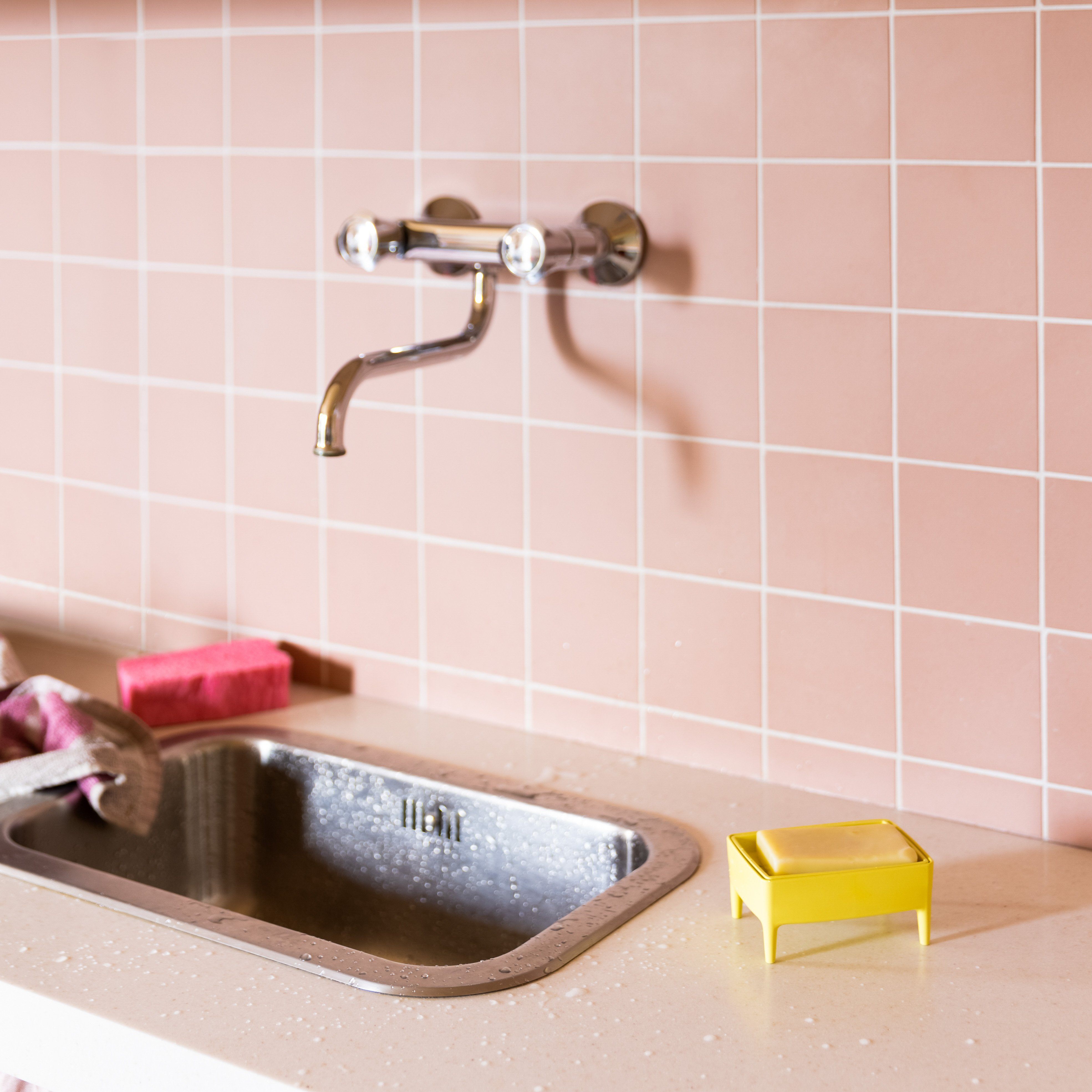 Bubble buddy soap holder mellow yellow + cleaning soap - Re-leaf