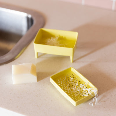 Bubble buddy soap holder mellow yellow + cleaning soap - Re - leaf