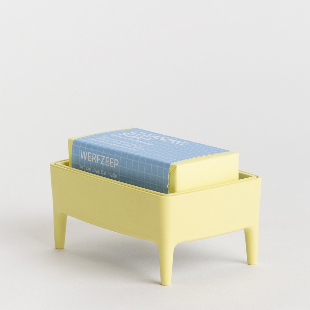 Bubble buddy soap holder mellow yellow + cleaning soap - Re - leaf