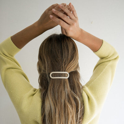 Byron hair clip in cream and black - Re - leaf