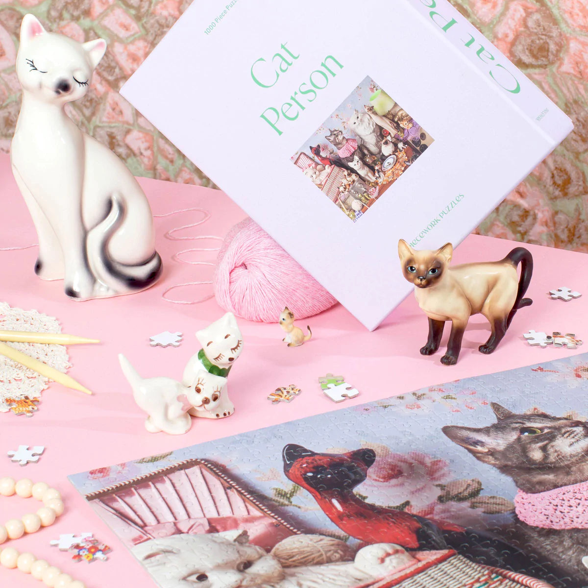 Cat Person Puzzles Piecework 