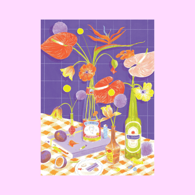 "Des fleurs sur la table" Puzzle - Re - leaf