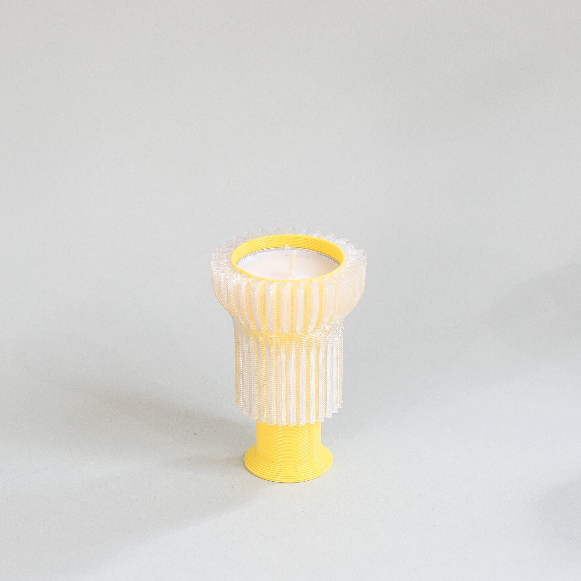 Double candle holder 2.21.2 - yellow - Re-leaf