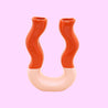 Duo ceramic vase - pink & orange Vases and pots Feral Estudio 