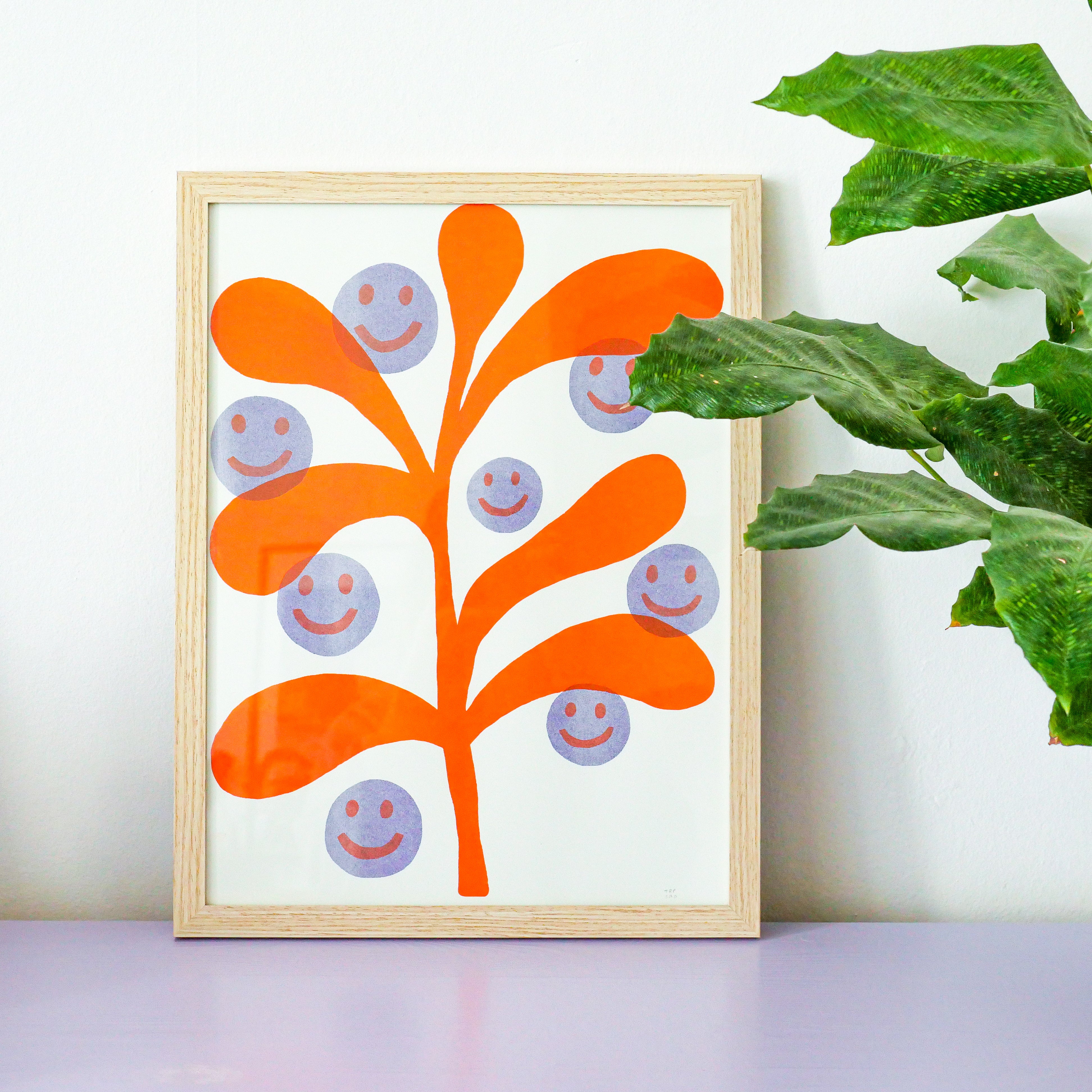 Grow Yourself Happy in orange Prints Tropical Scandinavia 