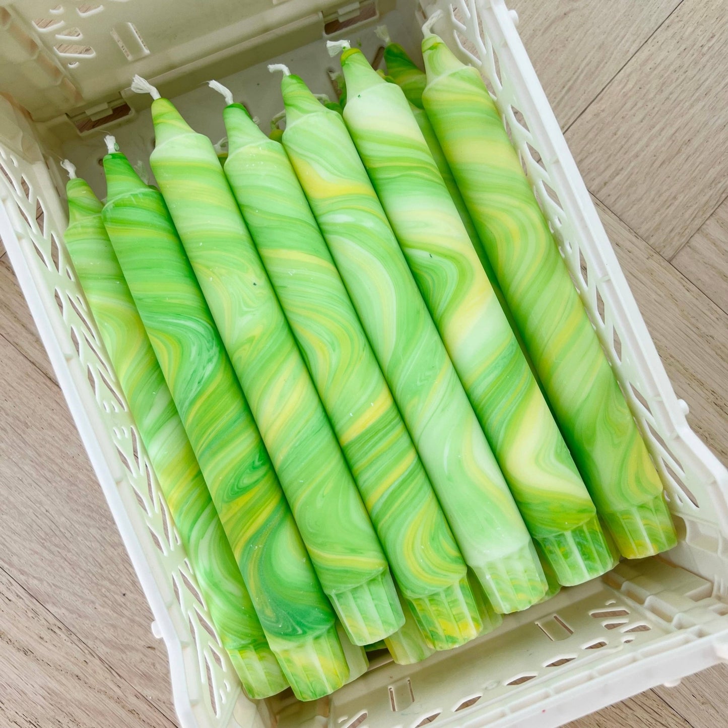 Lime Taper Candle - Re - leaf