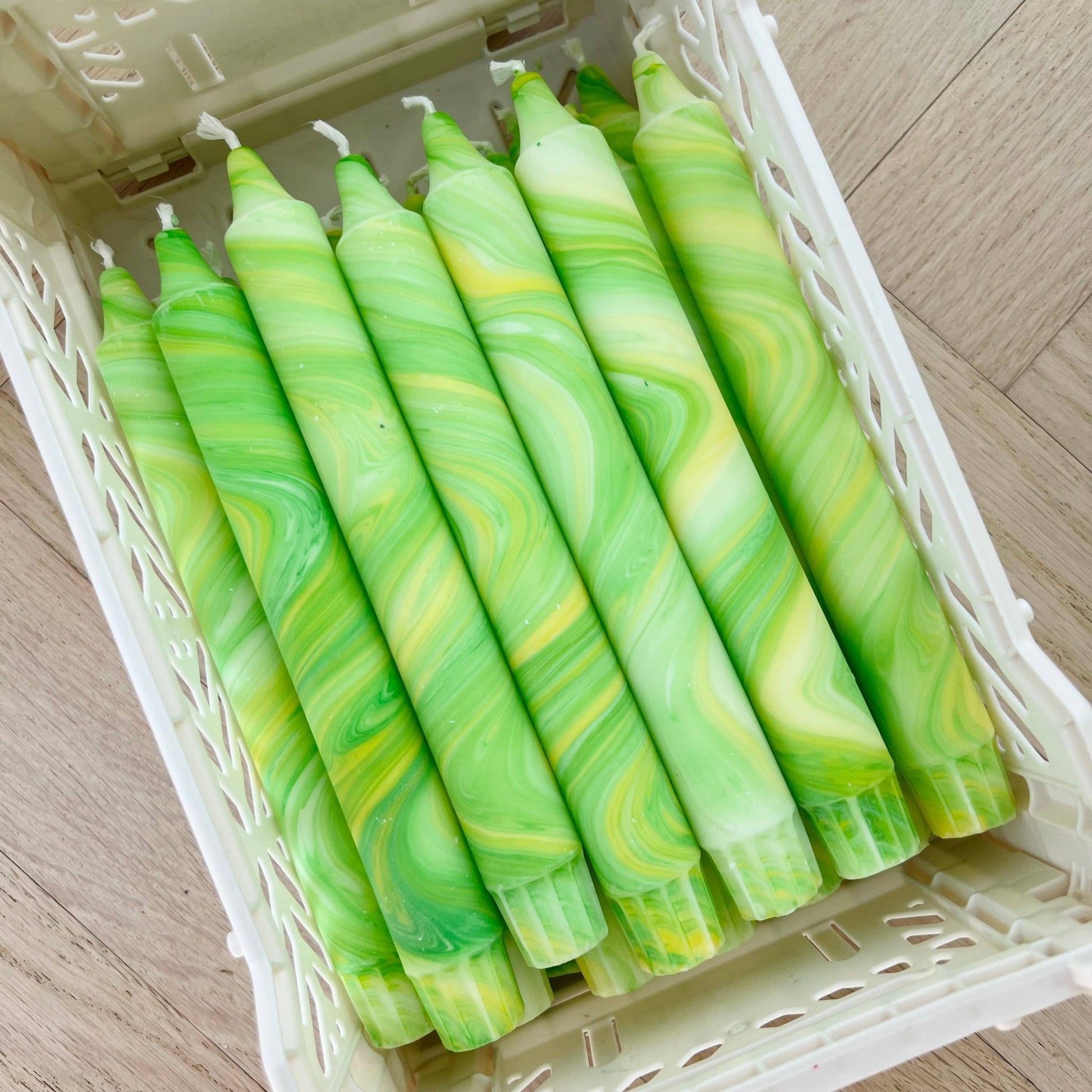 Lime Taper Candle - Re - leaf