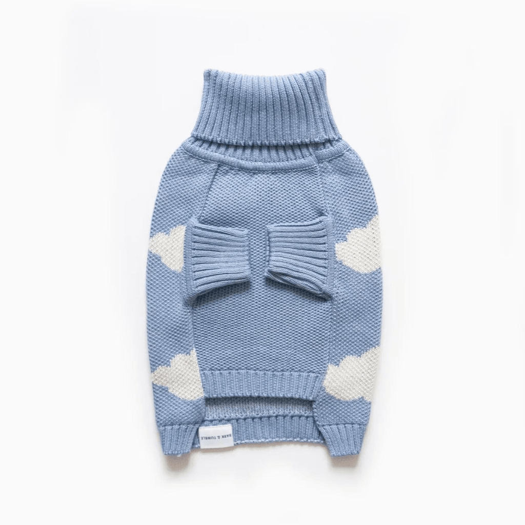 Never Stop Dreaming Dog Knit Jumper Baby Blue - Re - leaf