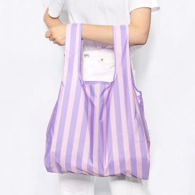 Reusable bag purple stripes - Re - leaf