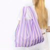 Reusable bag purple stripes - Re - leaf
