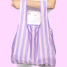 Reusable bag purple stripes - Re-leaf