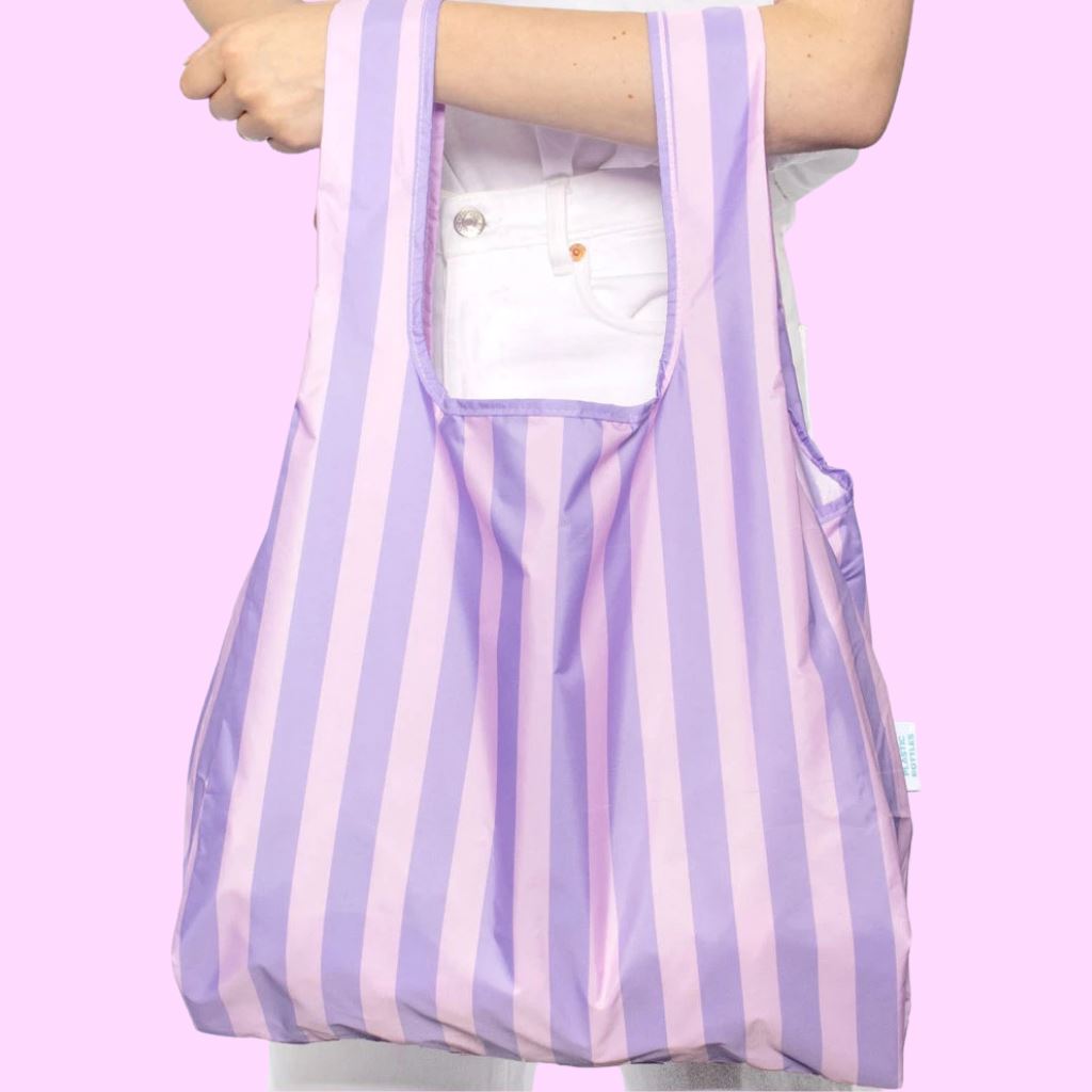 Reusable bag purple stripes - Re-leaf