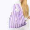 Reusable bag purple stripes - Re-leaf