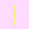 Ripple candle yellow Decorative candles Viisiionss 