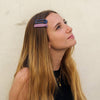 Sienna hair clip in purple and navy - Re - leaf