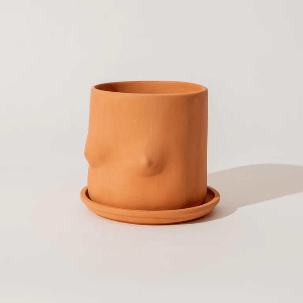 Terracotta Boob Plant Pot - Re - leaf