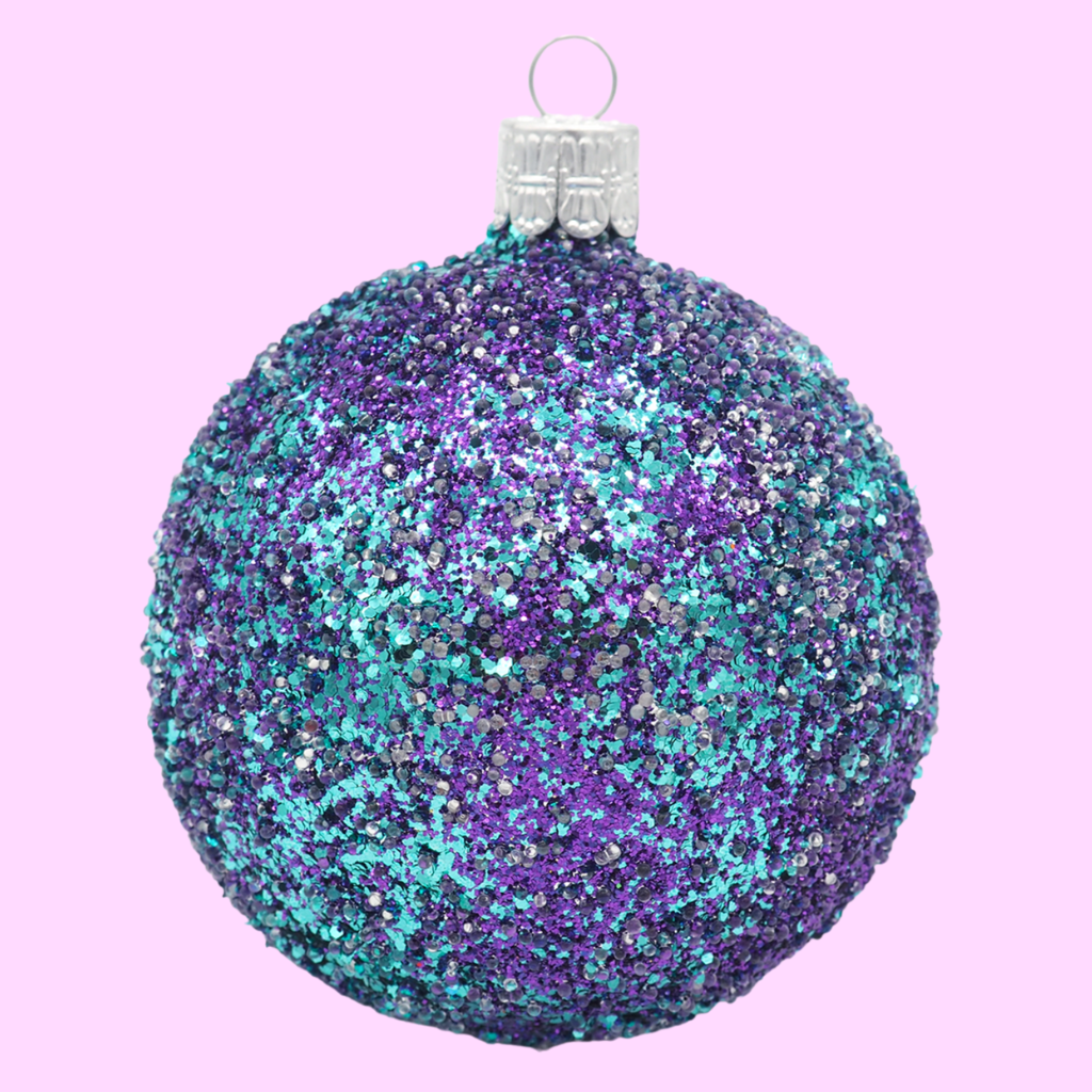 Twinkle bauble Christmas decoration Blue/Purple - Re - leaf
