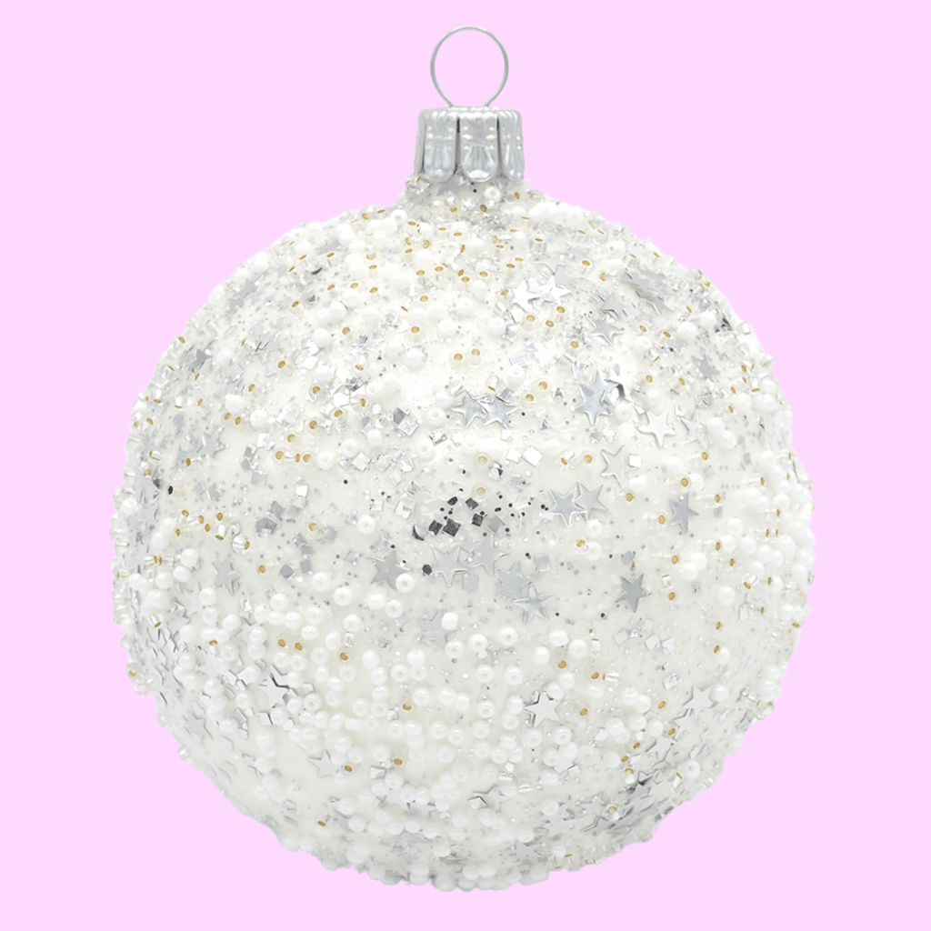 Twinkle bauble Christmas decoration White - Re - leaf