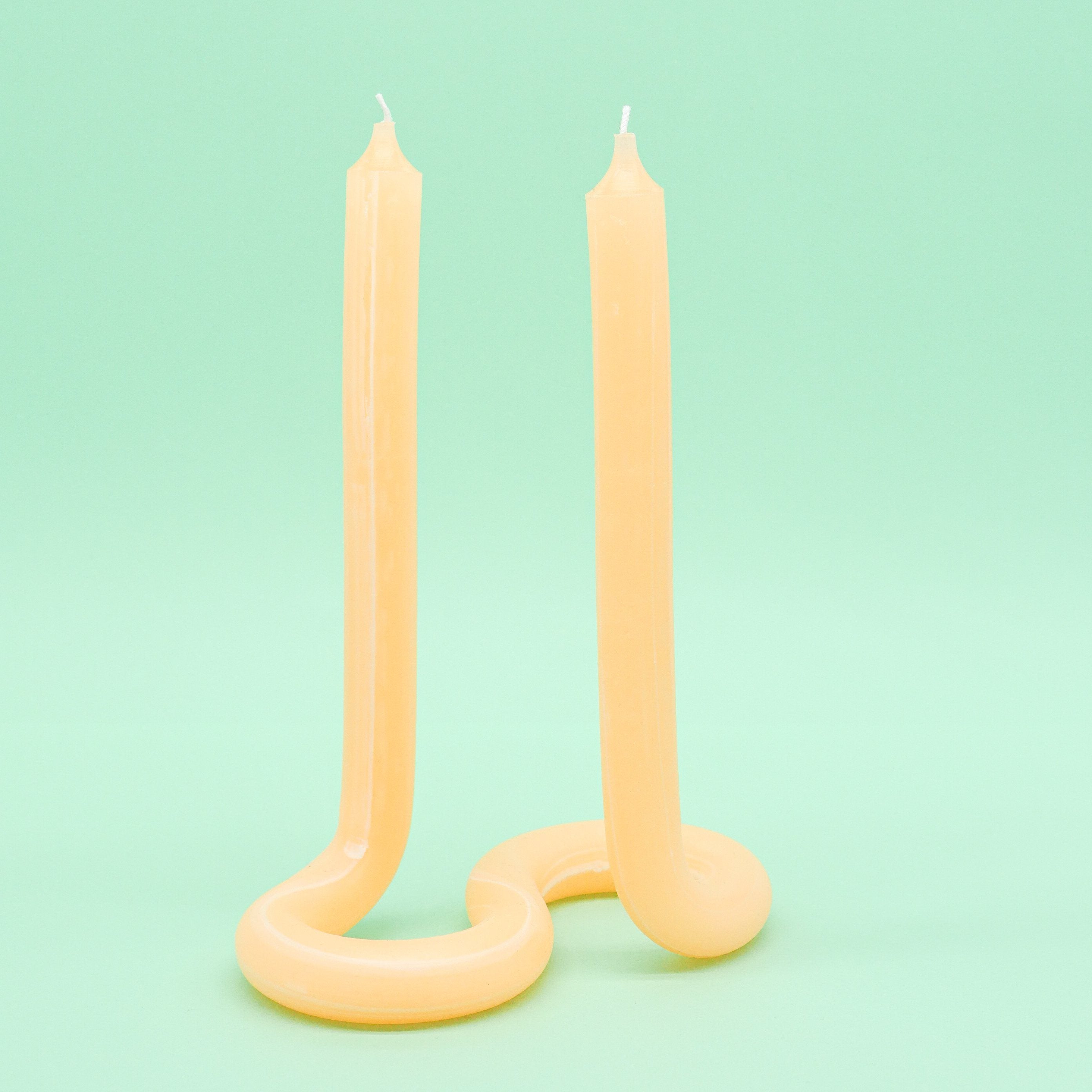 Twist candle peach - Re-leaf